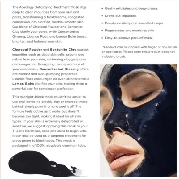 ACEOLOGY Detoxifying Treatment Mask- Brand New in Box - Picture 4 of 5